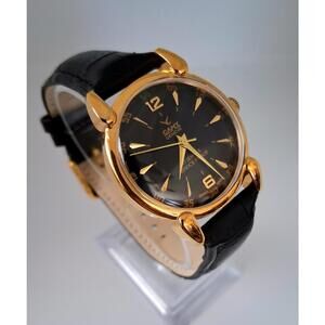 Vintage Camy Men's Leather Mechanical Watch RARE